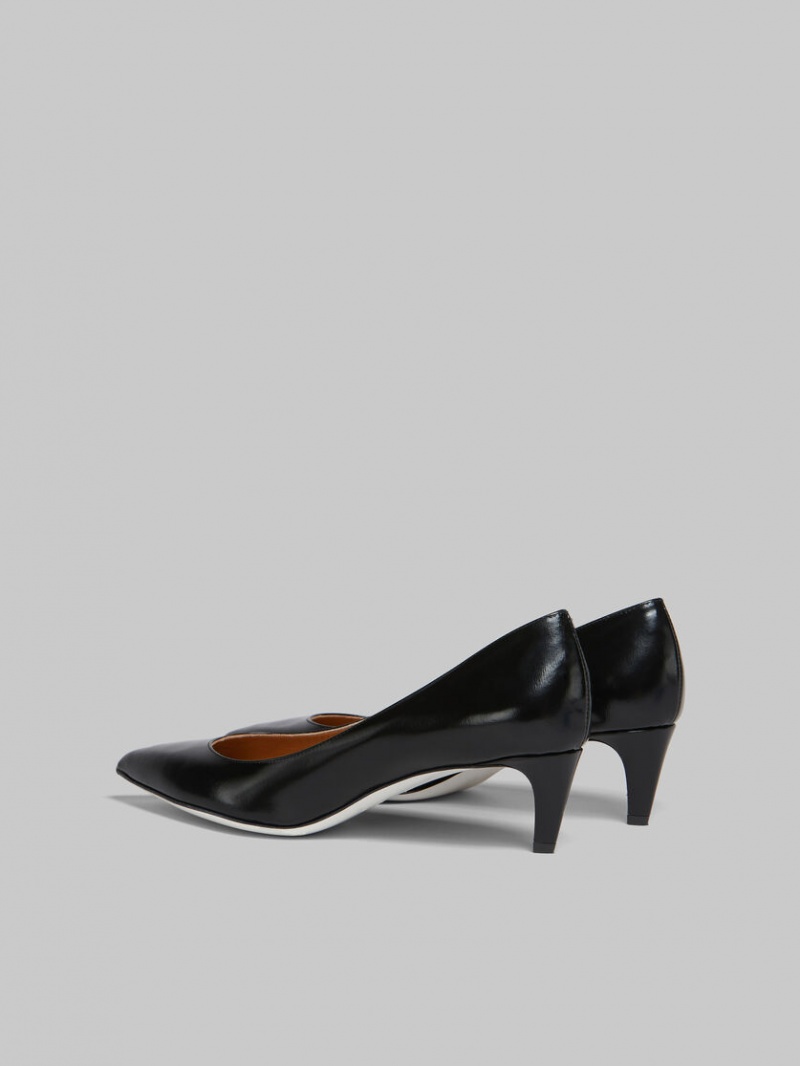 Marni Palmellato Cuero Rhythm Pump Negros | MMXFT39528