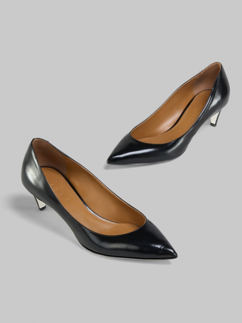 Marni Palmellato Cuero Rhythm Pump Negros | MMXFT39528