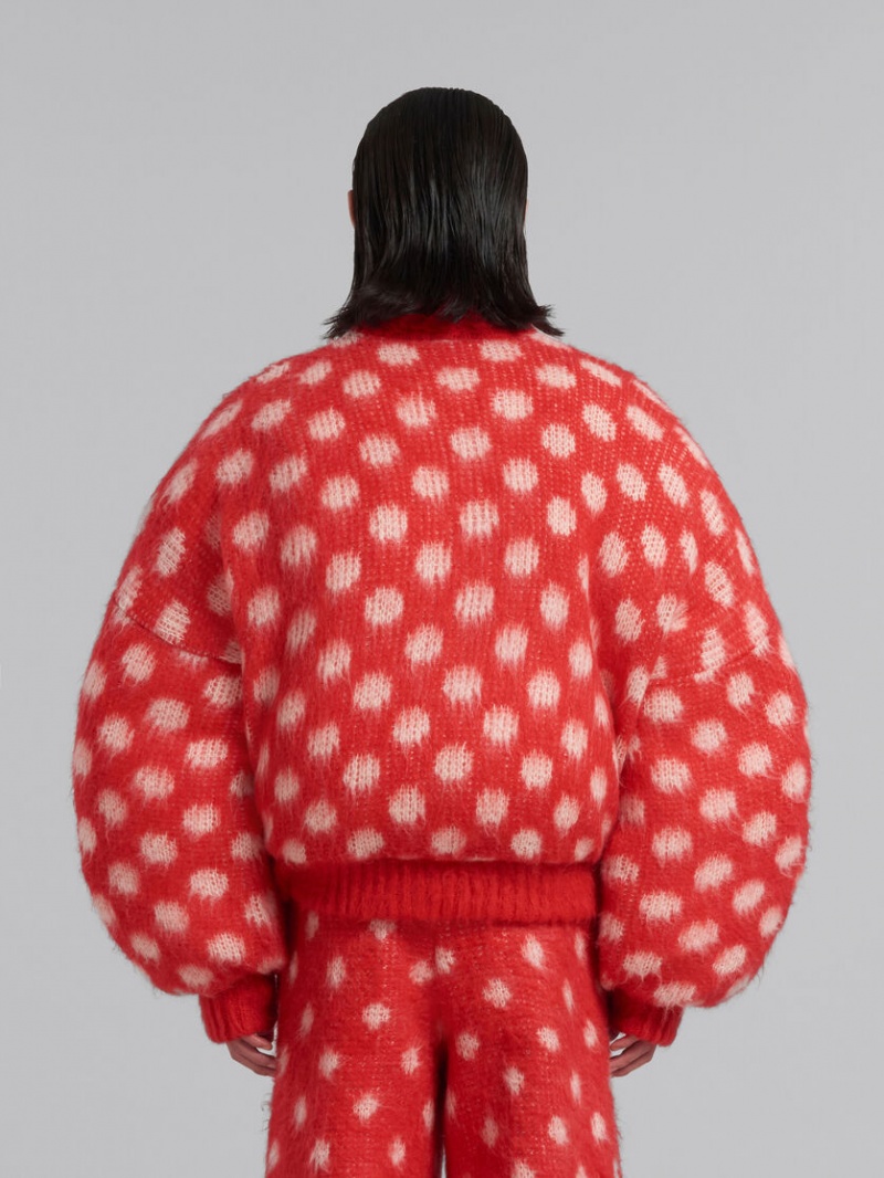 Marni Puffy Mohair Jumper With Polka Dots Rojos | MXNZX23440