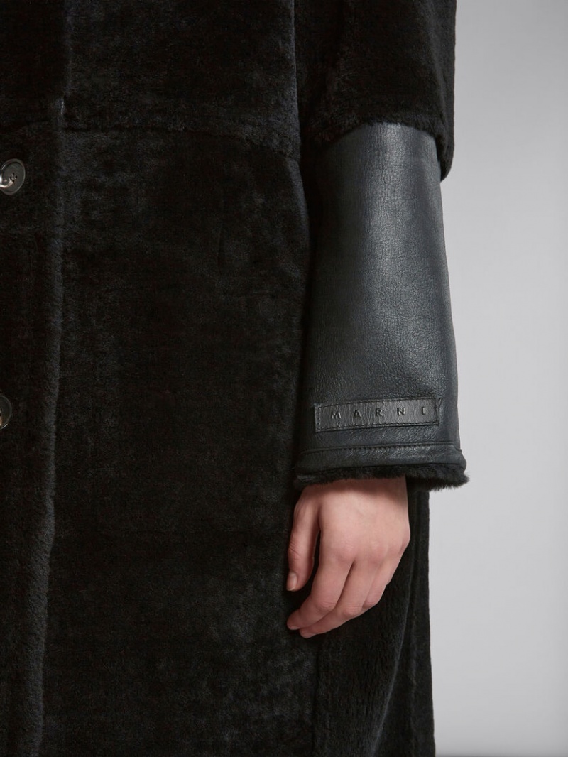 Marni Reversible Shearling Coat Negros | XMXBH33850