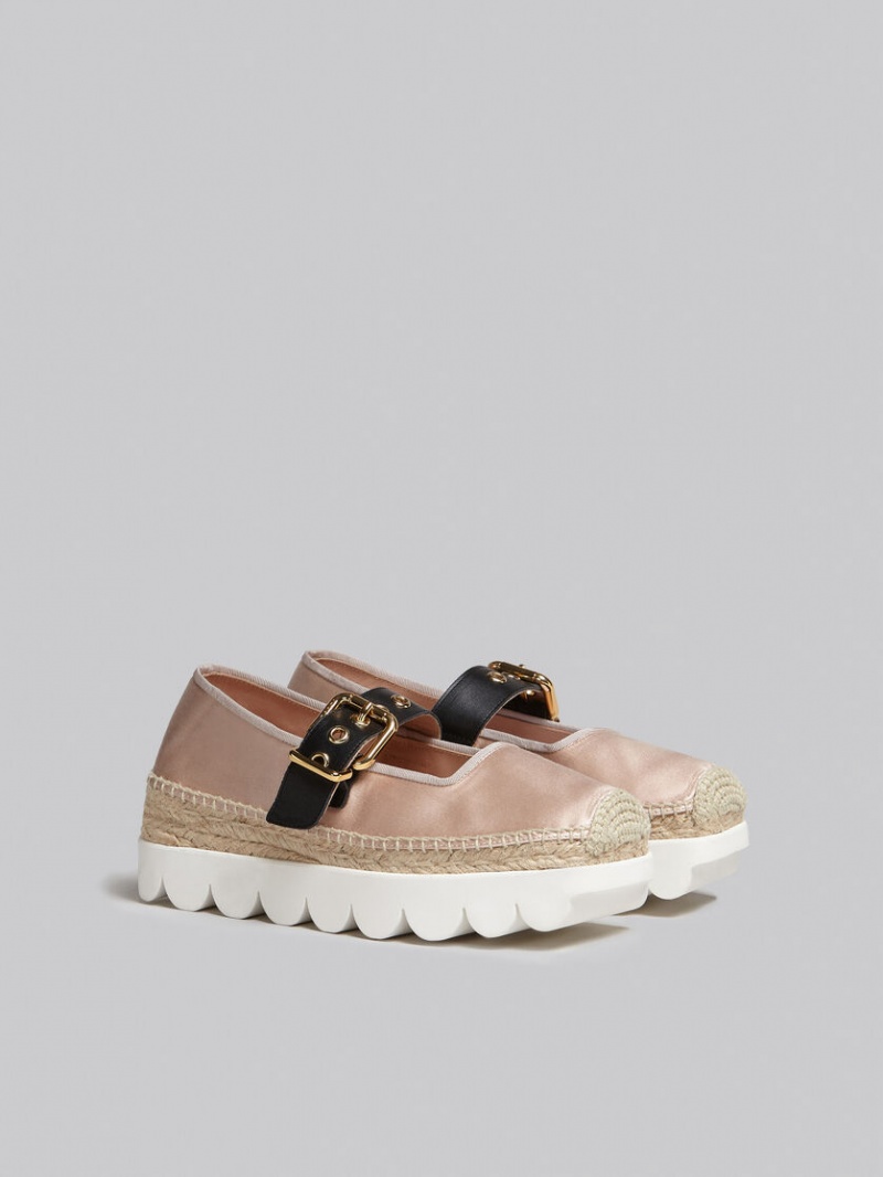 Marni Satin Petal Espadrillas Rosas | MXEAH26708