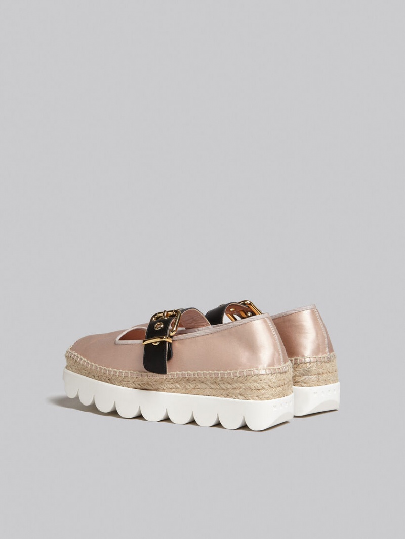 Marni Satin Petal Espadrillas Rosas | MXEAH26708