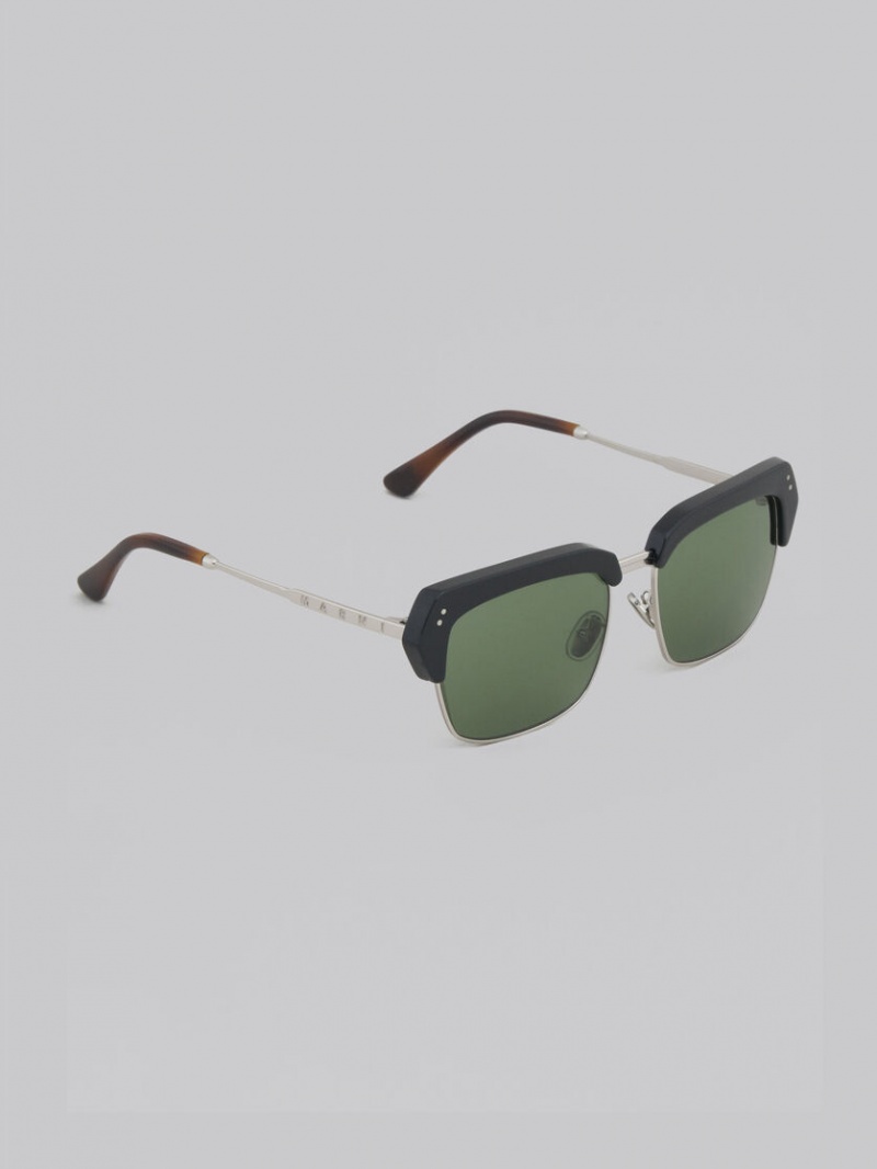 Marni Three Gorges Metal And Acetate Verdes | MXNZX73060