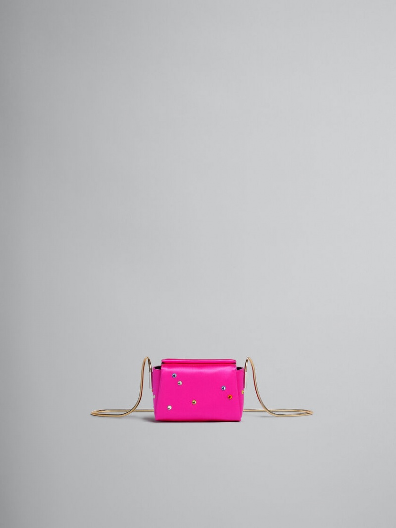 Marni Toggle Mini Bag Satin Fucsia | MXNEJ88936