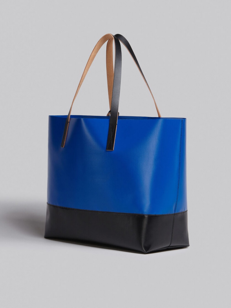 Marni Tribeca Shopping Bag Azules Negros | YMXGT74235