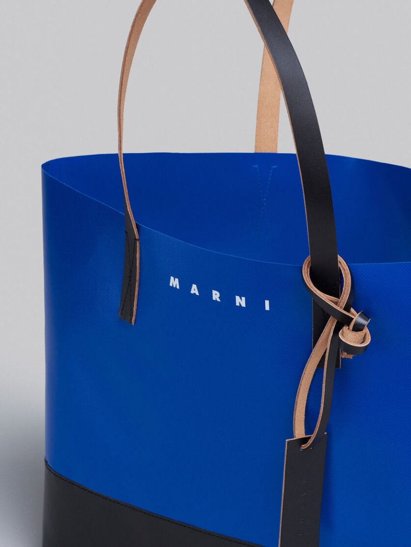 Marni Tribeca Shopping Bag Azules Negros | YMXGT74235