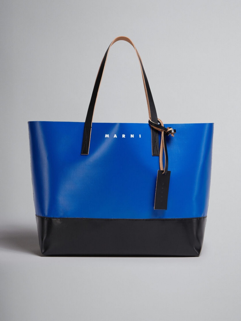 Marni Tribeca Shopping Bag Azules Negros | YMXGT74235