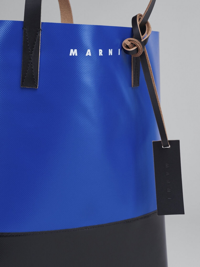 Marni Tribeca Shopping Bag Azules Negros | FMXUI69544