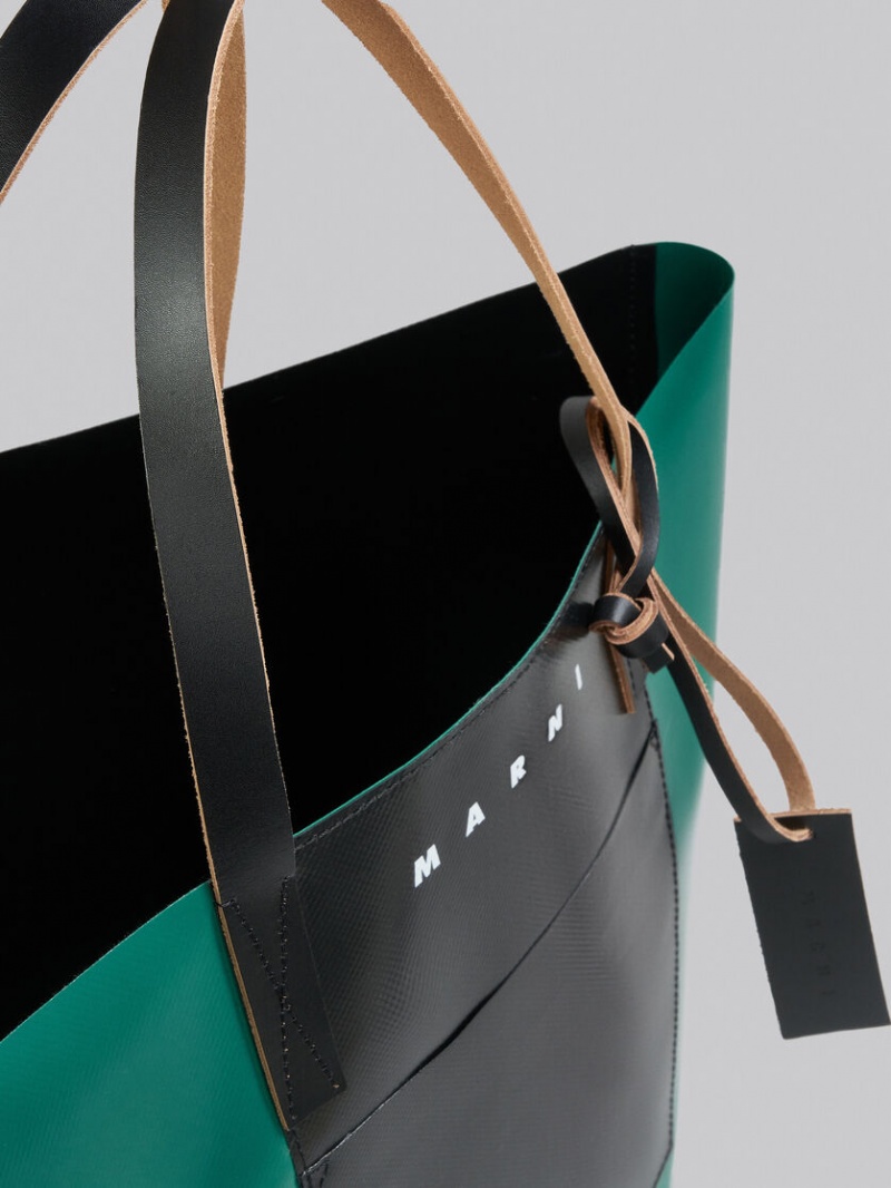 Marni Tribeca Shopping Bag Verdes Negros | ZMXNQ93916