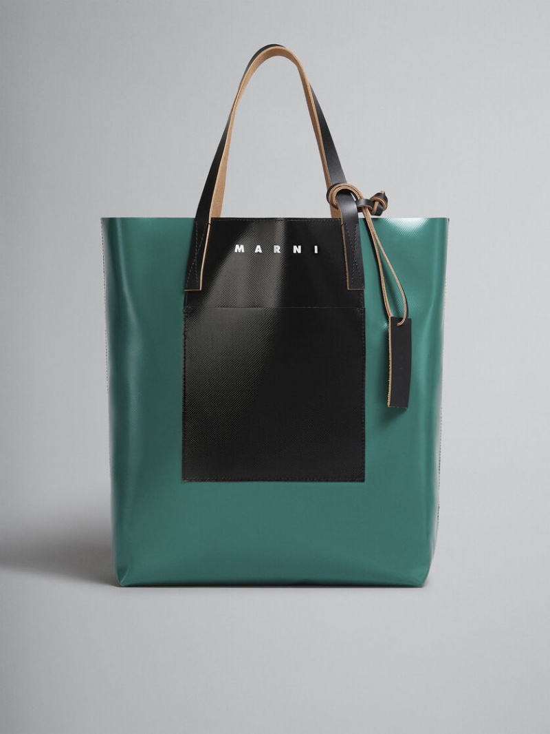 Marni Tribeca Shopping Bag Verdes Negros | ZMXNQ93916