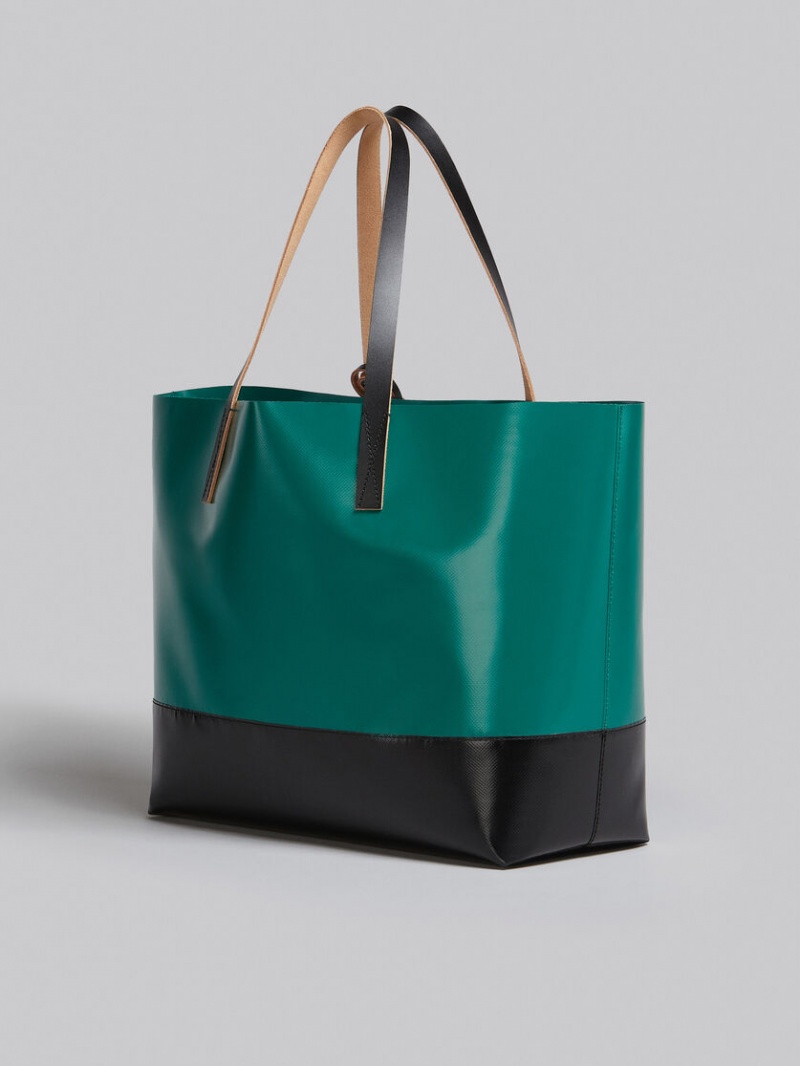 Marni Tribeca Shopping Bag Verdes Negros | UMXTG47840