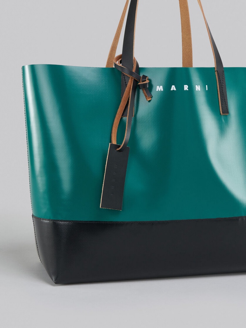 Marni Tribeca Shopping Bag Verdes Negros | UMXTG47840