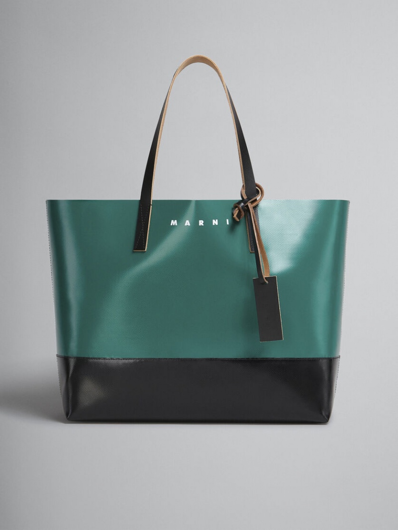 Marni Tribeca Shopping Bag Verdes Negros | UMXTG47840