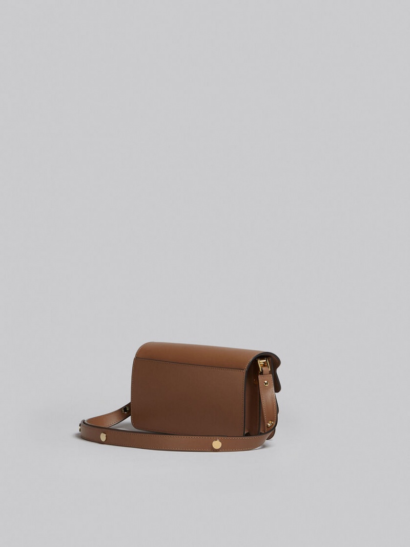 Marni Trunk Bag E/W Cuero Marrom | MXIIZ77836