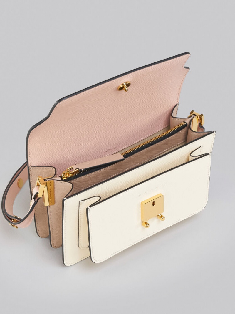 Marni Trunk Bag E/W Cuero Rosas Blancos | MXDFL82323