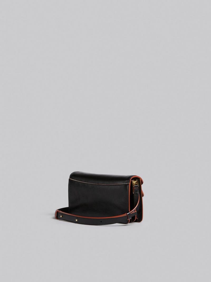 Marni Trunk Soft Bag E/W Cuero Negros | MXJZR74557