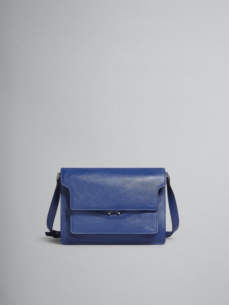 Marni Trunk Soft Large Bag Cuero Azules | MXZDE72514