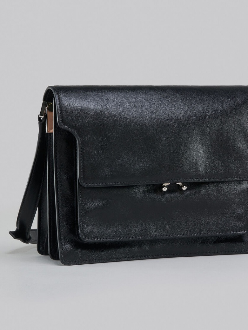 Marni Trunk Soft Large Bag Cuero Negros | LMXTR30146