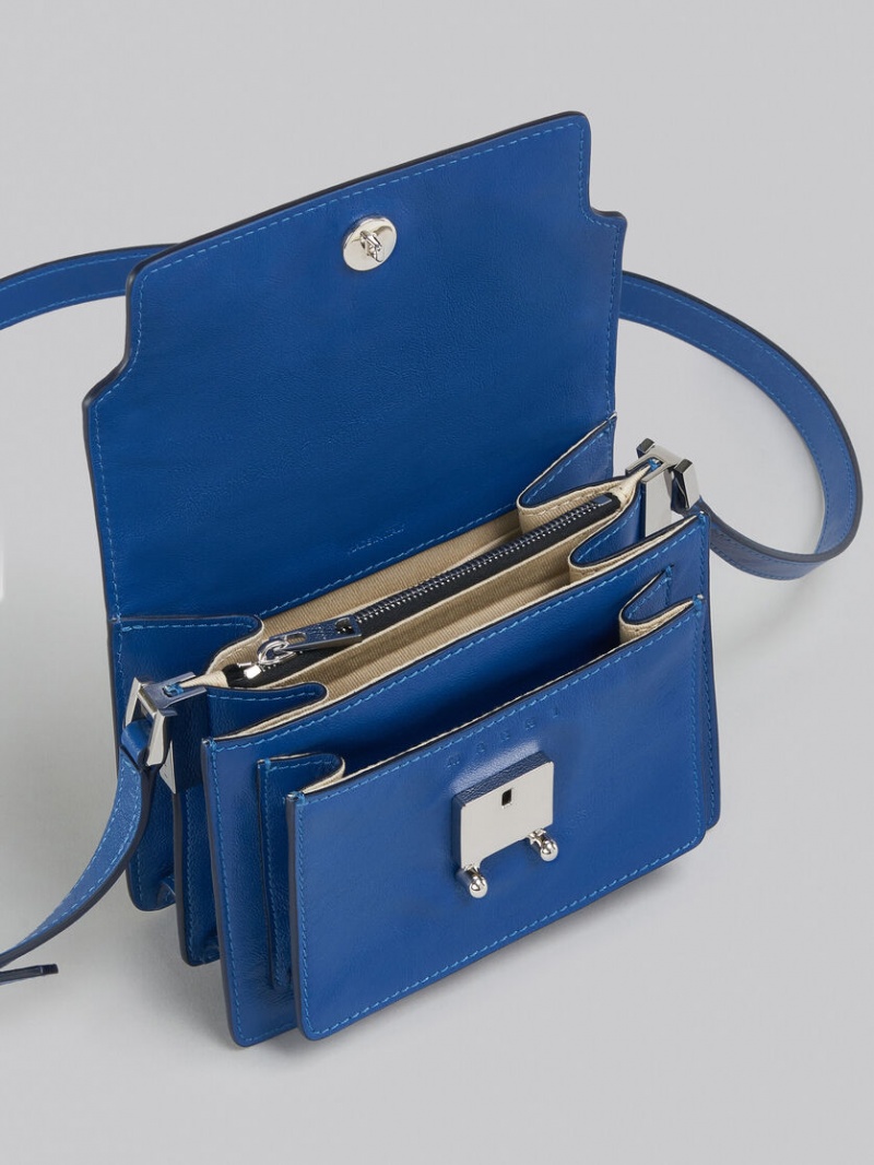 Marni Trunk Soft Mini Bag Cuero Azules | QMXWA39288