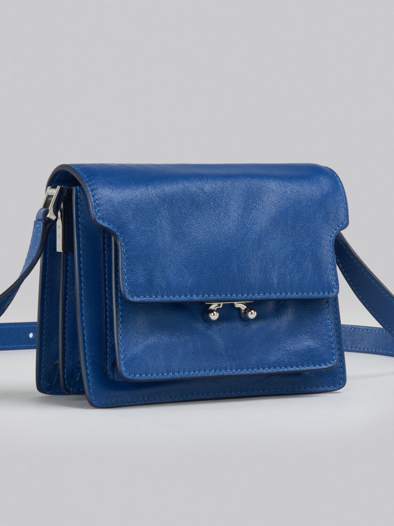 Marni Trunk Soft Mini Bag Cuero Azules | QMXWA39288