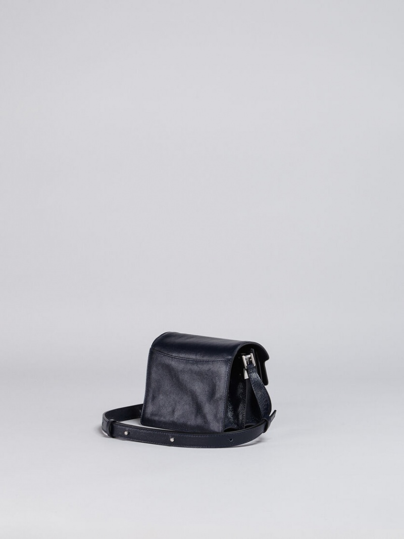 Marni Trunk Soft Mini Bag Cuero Azules | MXJBT45281