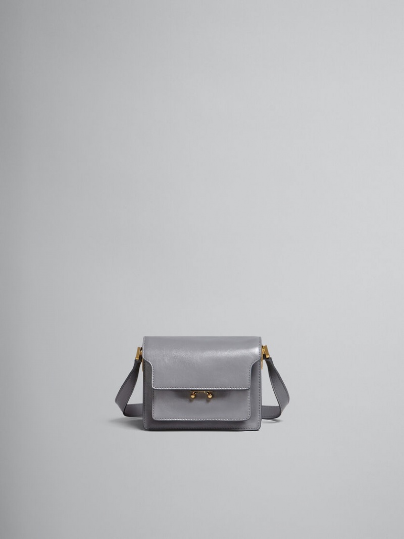 Marni Trunk Soft Mini Bag Cuero Grises | MXJBT24040