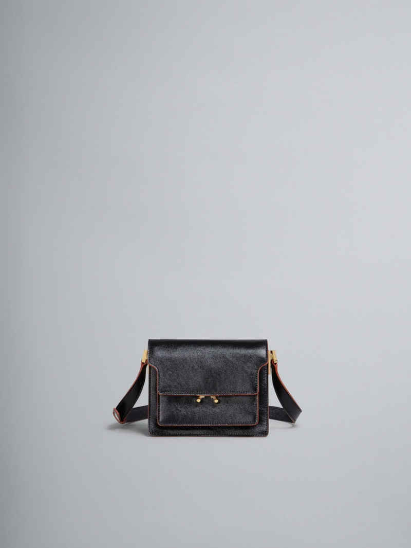 Marni Trunk Soft Mini Bag Cuero Negros | MXNEJ82862