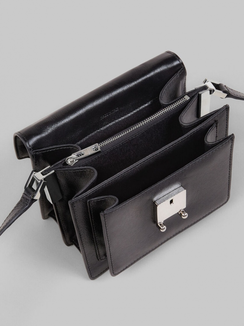 Marni Trunk Soft Mini Bag Cuero Negros | BMXSD58325