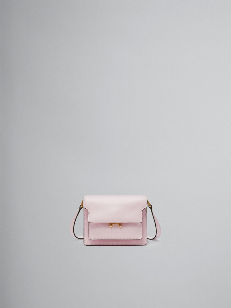 Marni Trunk Soft Mini Bag Cuero Rosas | AMXDF44476