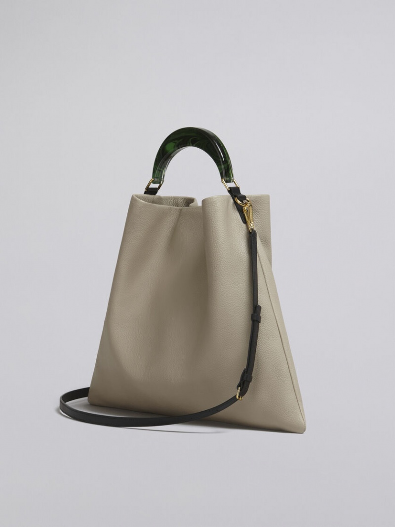 Marni Venice Medium Bag Cuero Beige | DMXKV50403