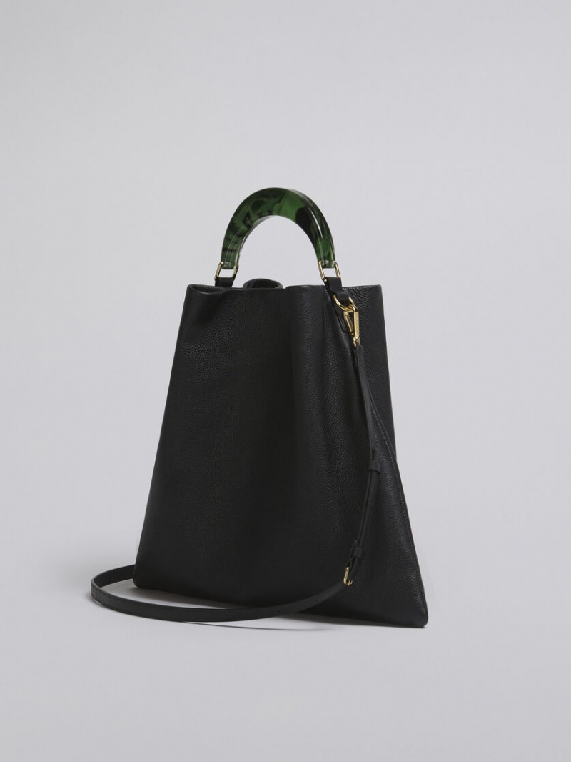 Marni Venice Medium Bag Cuero Negros | MXQCS62840