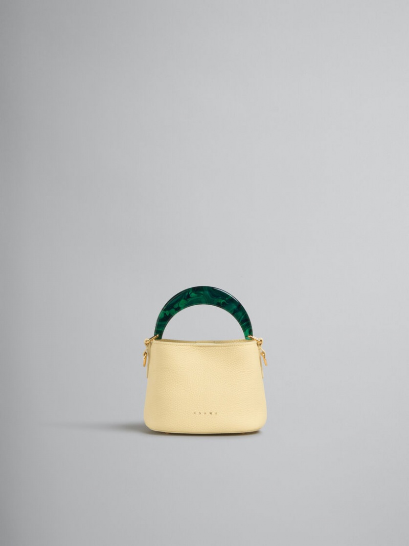 Marni Venice Mini Bucket Bag Cuero Amarillos Claro | TMXWZ76515