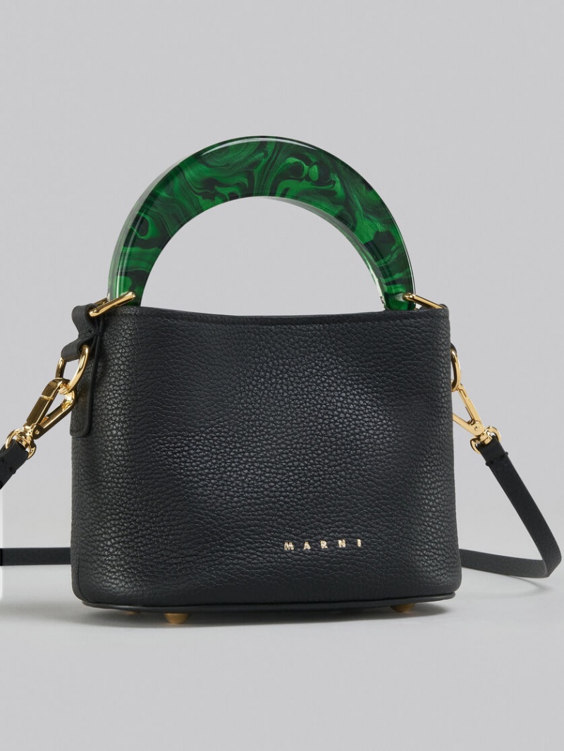 Marni Venice Mini Bucket Bag Cuero Negros | SMXVO15422