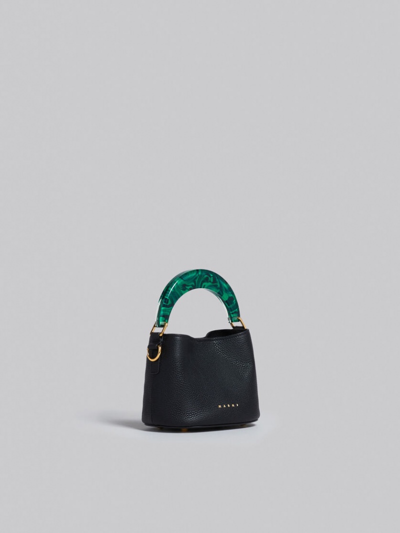 Marni Venice Mini Bucket Bag Cuero Negros | SMXVO15422