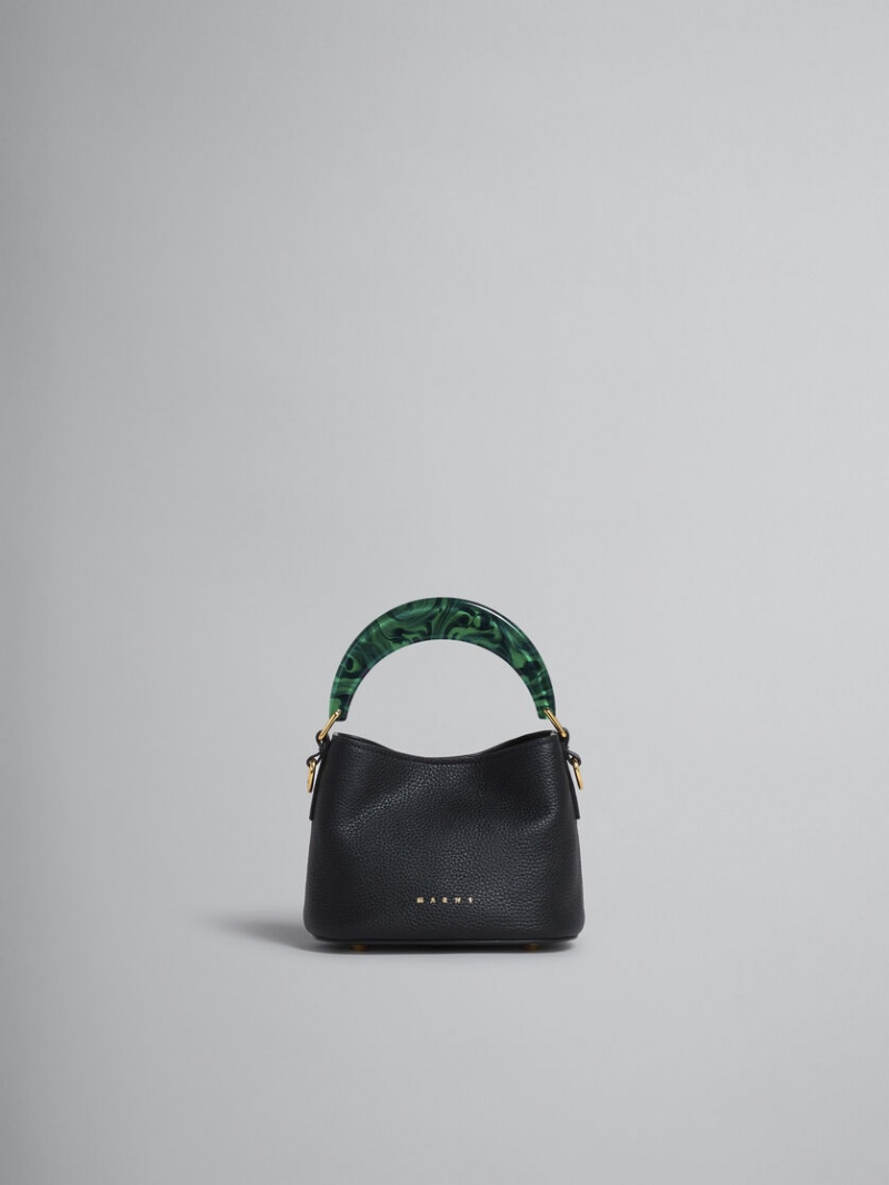 Marni Venice Mini Bucket Bag Cuero Negros | SMXVO15422