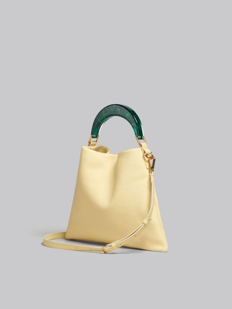 Marni Venice Small Bag Cuero Amarillos Claro | EMXHC76678