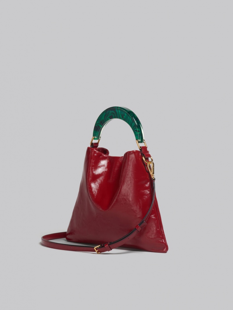 Marni Venice Small Bag Cuero Rojos | MXEAH77569