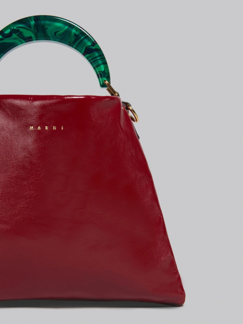 Marni Venice Small Bag Cuero Rojos | MXEAH77569