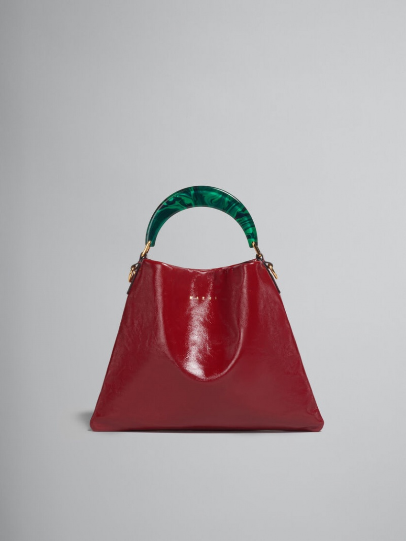 Marni Venice Small Bag Cuero Rojos | MXEAH77569